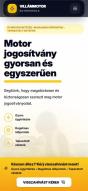 Villámmotor weboldal mobil megjelenése